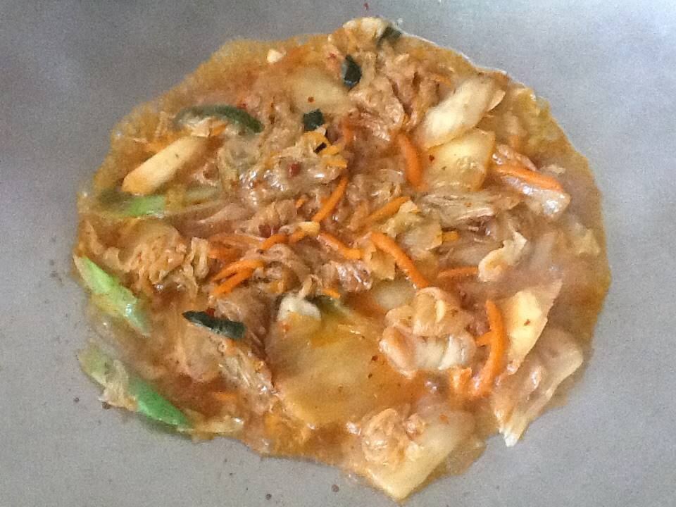 韓式泡菜雪排菇拌炒牛肉-4